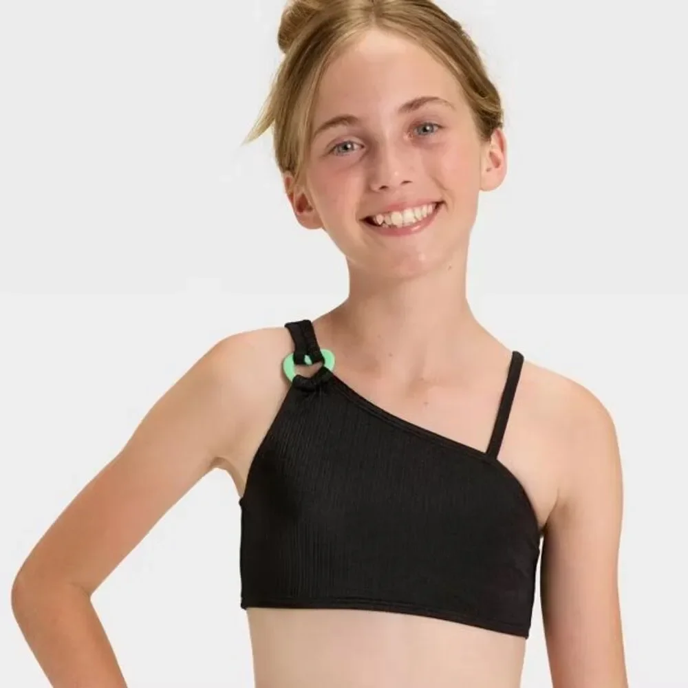 Cat & Jack Girls' 'I Heart It' Solid Bikini Set Sz L (10-12)